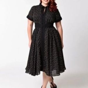 Lipstick Print Swing Dress